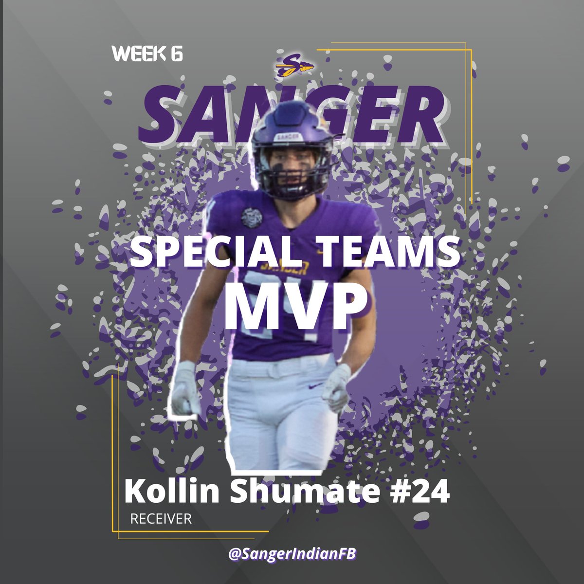 Week 6 Special Teams MVP Kollin Shumate #HokaHey