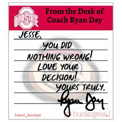 SusanSweet44's tweet photo. Intercepted memo:
@Jesse_Mirco29 @OhioStateFB #GoBucks #OhioState #RunJesseRun https://t.co/qDyej6PsZ6
