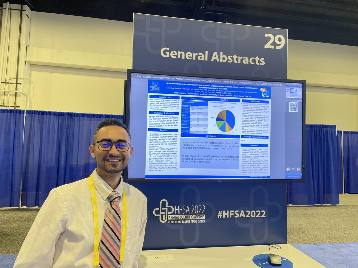 <a href="/HFSA/">HFSA</a> 2022. Done right. Education and fun. <a href="/KUCVM/">KU Cardiovascular Medicine</a> representation at HFSA <a href="/JoeyMancuso6/">Joey Mancuso</a>, <a href="/AmandeepGoyal13/">Amandeep Goyal</a>, <a href="/bhyanpoonam/">Poonam Bhyan</a> . Thanks for <a href="/hirakshahmd/">Hirak Shah</a> for a good weekend at HFSA.