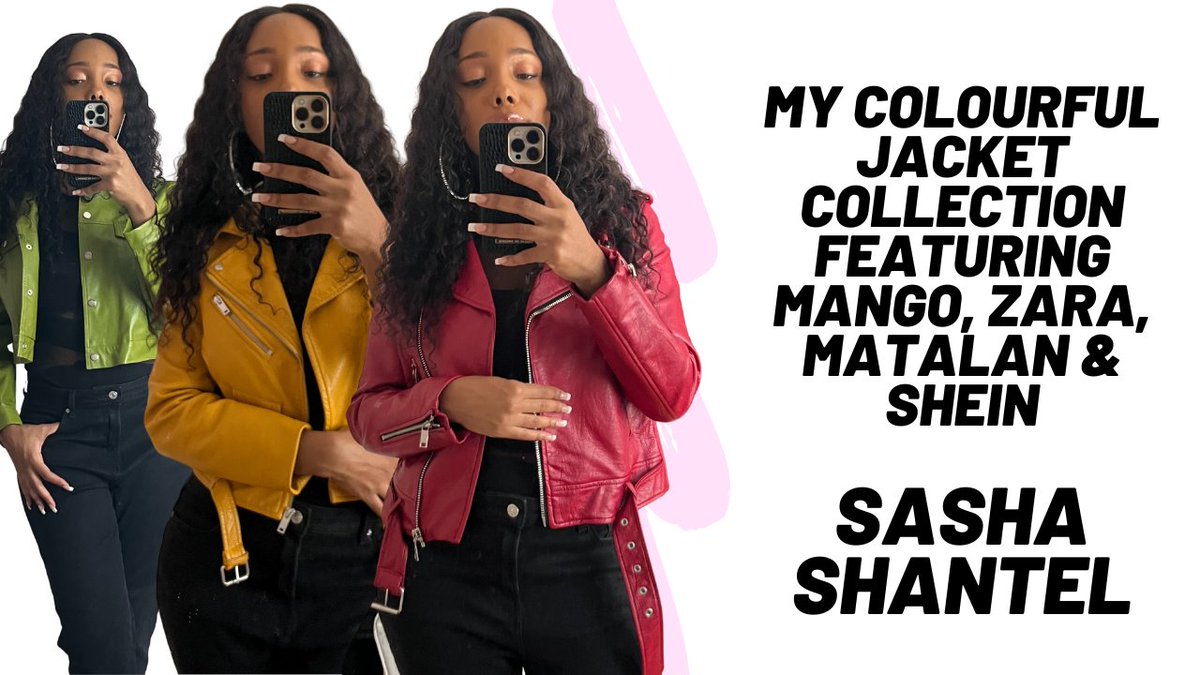IamSashaShantel's tweet photo. NEW VIDEO NOW LIVE ON MY YOUTUBE CHANNEL :)
My Colourful Jacket Collection featuring Mango, Zara, Matalan & Shein https://t.co/4HnTzqK4TF via @YouTube
#IAMSASHASHANTEL #FASHIONBLOGGER #EBAYFINDS #JACKETSCOLLECTION #FBLOGGER https://t.co/smhy34LACz