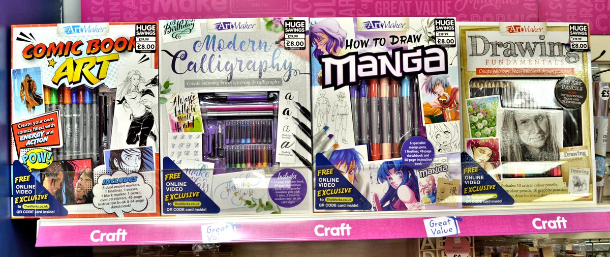Theworksleics's tweet photo. If you're a budding artist or looking for the perfect gift for someone who is check out our art sets. Each contains everything you need to get started in either, drawing, calligraphy, manga or comic book art. Just £8
#Leicester #LeicesterArt #XmasShoppingLeicester #ArtSupplies https://t.co/YabwXZ3hGu