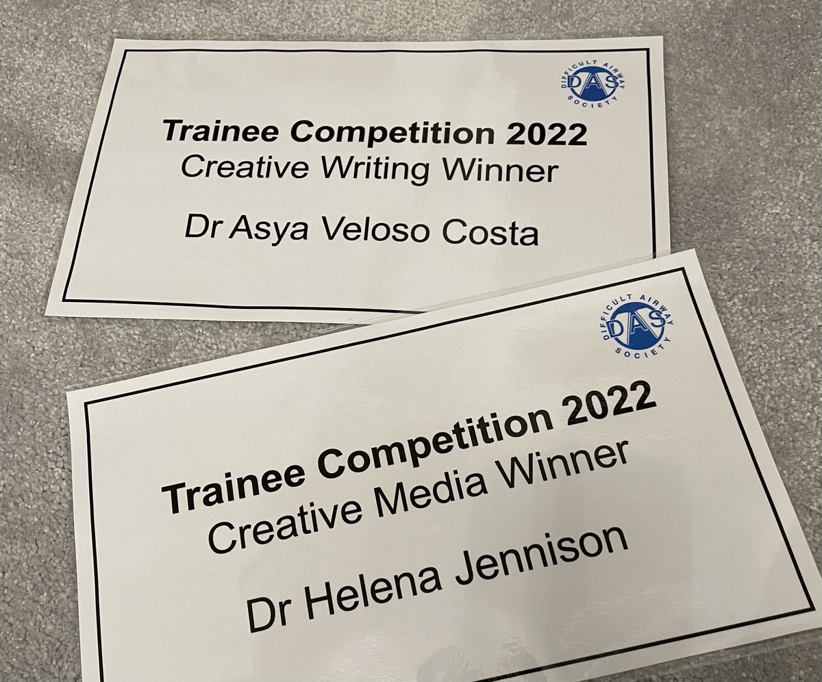 We're looking forward to welcoming both of our trainee competition winners to Newcastle this week! Keep an eye out for their displayed work at #DAS2022 🥇✍️🎨