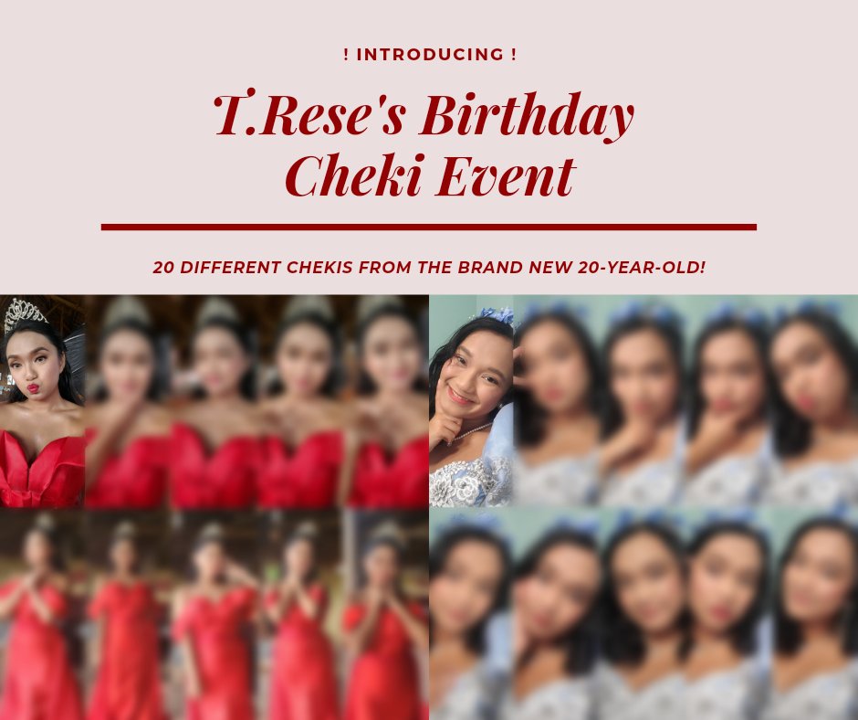 trese_info's tweet photo. 🎀EVENT🎀
T.Rese's birthday chekis are now live! Stocks are limited as there will only be 20 chekis available. To buy the chekis, please go to the ko-fi shop link.

Shop Link: https://t.co/6s9FrIBWPF https://t.co/2Plw1HSXaM