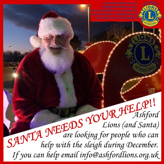 If you are over 16 and can walk one of our sleigh routes you can help us get the sleigh to as many areas as possible
#santa #sleigh #ashfordkentsleigh2022 #ashfordkent #helpsanta #lionsinternational #charity #volunteers