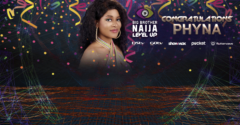 BBNaija's tweet photo. The Level Up season ends with a big BANG!💣 Click to read how it all came to an end and Phyna's glorious coronation as the Queen of the #BBNaija Level Up season.