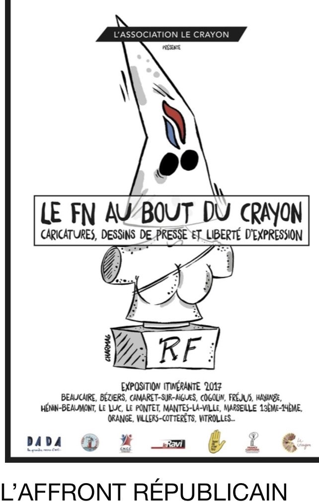 asso_le_crayon's tweet photo. Hommage rendu à notre expo Le FN au bout du crayon , dans son ouvrage juste publié : Qui veut la peau du #dessindepresse ?  merci ! ⁦@DesseuxF⁩ ⁦@CamioupS⁩ ⁦@FranceCartoons⁩ ⁦@sinemensuel⁩ @CartooningPeace⁩  Expo  tjs disponible : contacter en MP https://t.co/ZhDYjLHd9U
