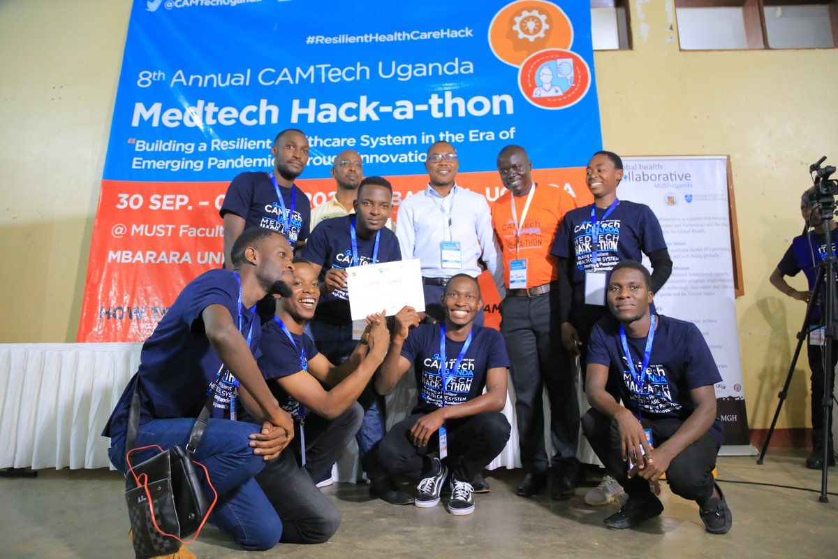 MbararaUST's tweet photo. And the Winners of the 8th Annual CamTech MedTech Hack-a-thon 2022 is team Team "Sukali Care".
#HealthCareHack2022 https://t.co/YcKK1q2uMD