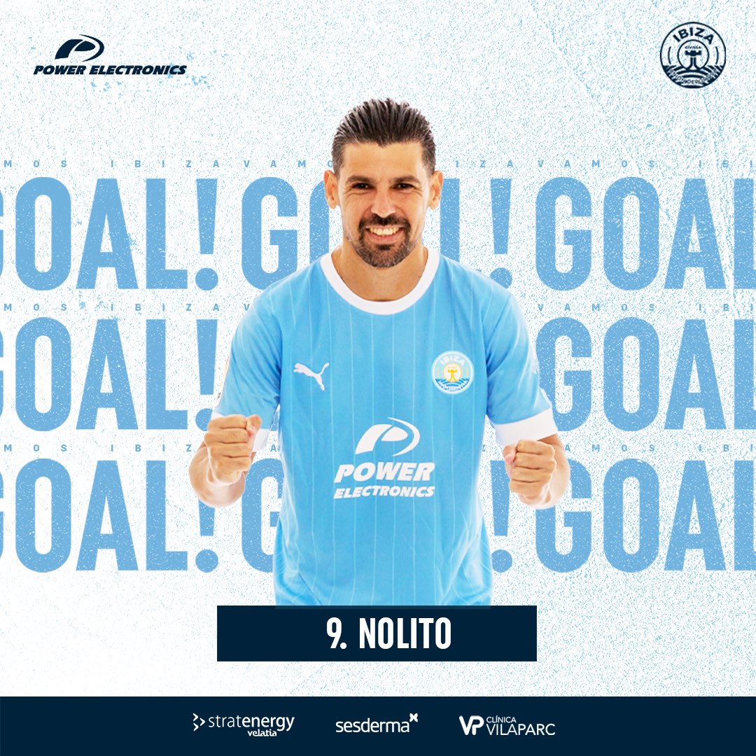 ibizaud's tweet photo. ⚽️ 43’ | 2-1 | ¡GOOOOOOOOOL DEL IBIZAAAAA! ¡GOOOOOL DE NOLITOOOOO! 

#VamosIbiza 💙 #IbizaLugo https://t.co/id8OCsHCwZ