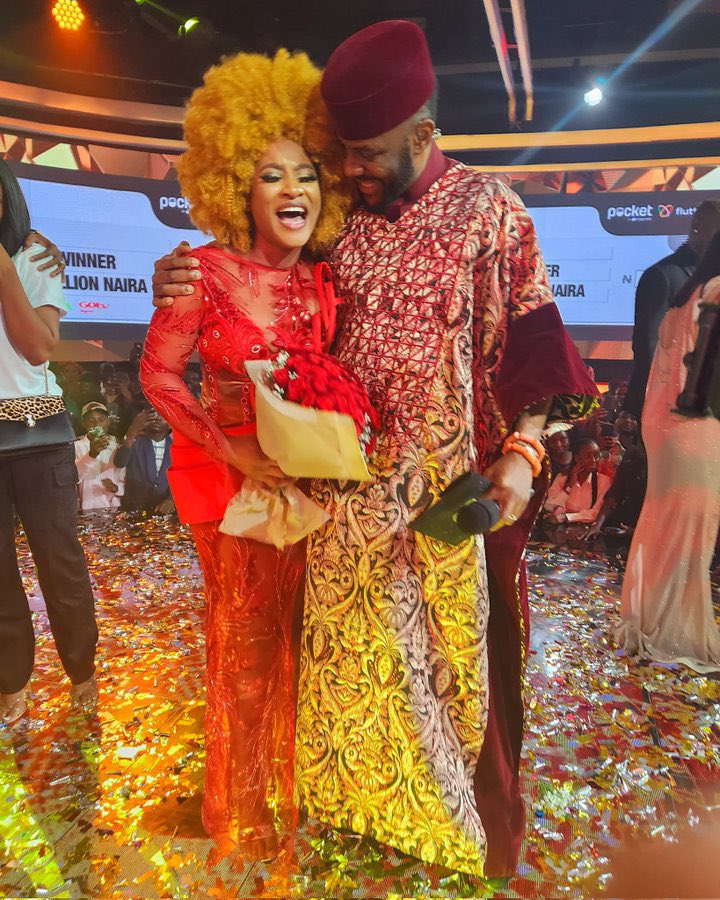 tshego_fatso12's tweet photo. Hapiness looks hood on you my baby....omo I'm crying 
Congratulations phyna 
#BBNaija https://t.co/aLyfWmgN4E