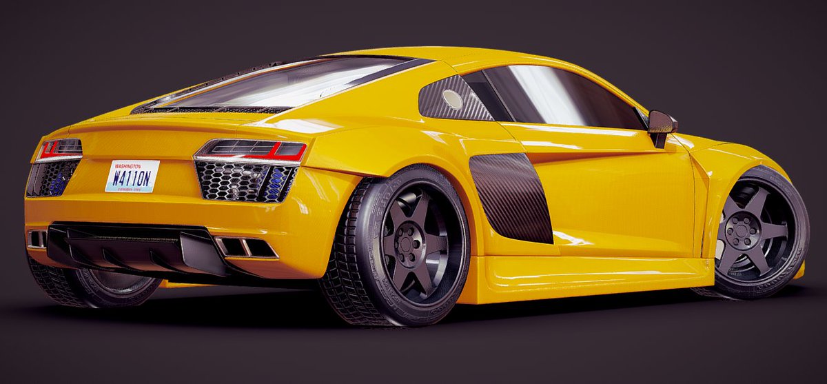 Took me a while to finish this, but I finally did. Here's a modified Audi R8, modeled in Blender, partly textured in Substance painter. Render was done in Sketchfab.

#RobloxDev #RobloxDevs #Blender3d