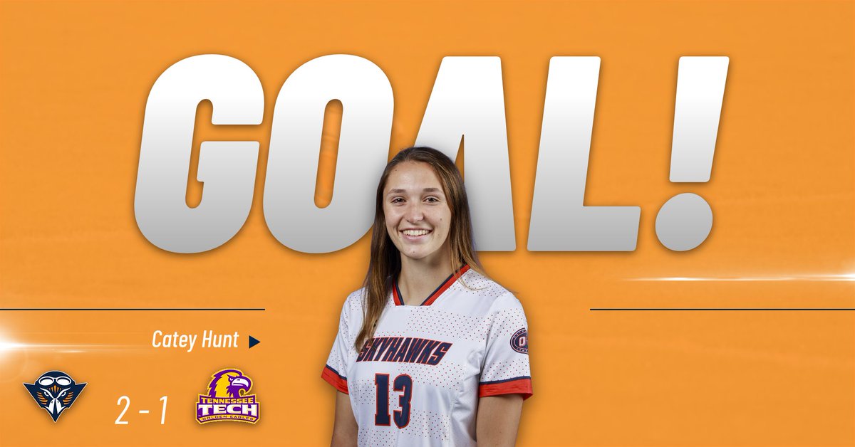 ETHAN_RECLAIM's tweet photo. SOC: GOAL SKYHAWKS! Catey Hunt bends one into the back of the net off a corner kick from the left side to give @UTMartinSoccer a 2-1 lead over Tennessee Tech with 8:52 remaining! https://t.co/ecMWuZp0Pa