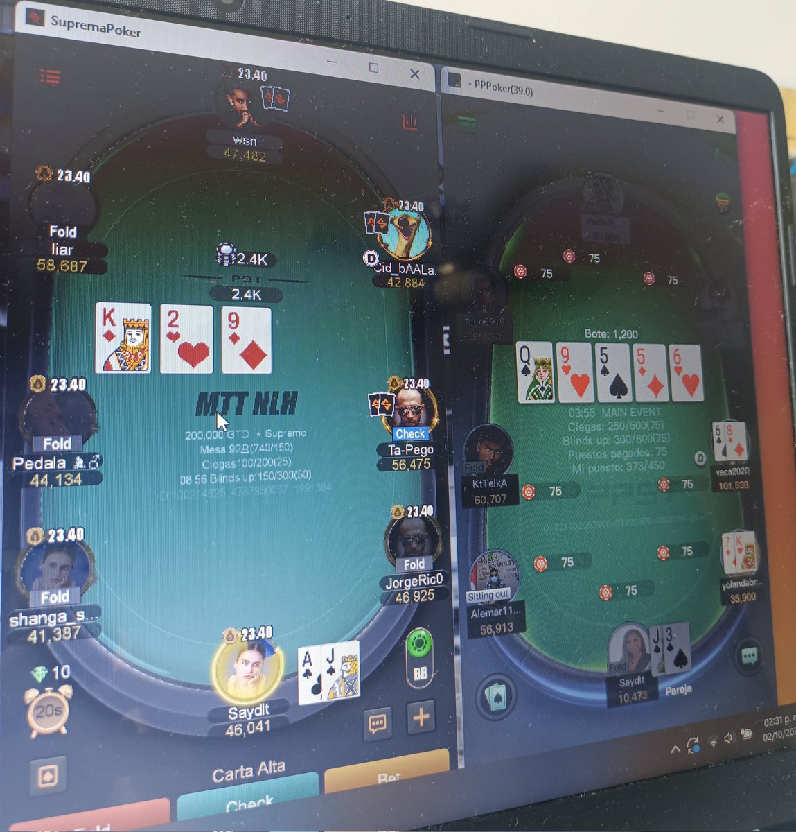 SayradelaT's tweet photo. #SupremaPoker con 78 USD de Buy in y 200K GTD. #Pppoker con 30 USD de Buy in y 80K GTD. 👇 https://t.co/P3WzxWf0H9