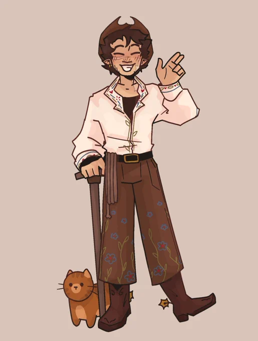 been watching season 4 so mandatory cowboy cat freak scar right up 