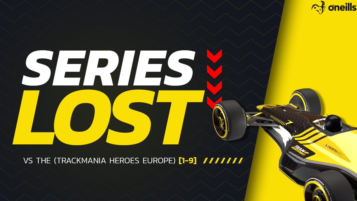 🏆𝑻𝒓𝒂𝒄𝒌𝒎𝒂𝒏𝒊𝒂 𝑴𝒂𝒔𝒕𝒆𝒓𝒔 2022

😔Premier match, première défaite de l'équipe <a href="/Trackmania/">Trackmania</a>.
 
1⃣ - 9⃣ Contre <a href="/TMHeroesEurope/">TrackmaniaHeroesEurope</a>

GG WP👏👏

💪Restons focus pour le reste de la compétition !

#Northway #Northwin