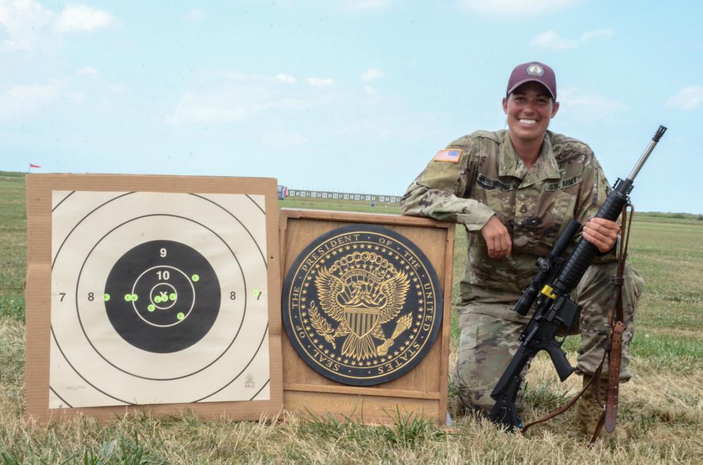 ReserveOrg's tweet photo. Staff Sgt. Amanda Elsenboss Made History at the 2022 Civilian Marksmanship Program Match: https://t.co/DX46aKNhqx

@NGMTC 
@PANationalGuard 

#Readiness #Marksmanship #NationalGuard #Marksmanship #ArmyGuard #MakingHistory https://t.co/J4JvDVhm9q
