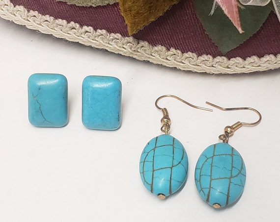 LauraCharbonnea's tweet photo. 2 Pairs of Turquoise https://t.co/5bglyffiQ3 via @EtsySocial #jewelry #fashion #turquoiseearrings #turquoisestone https://t.co/R0Qb4he033