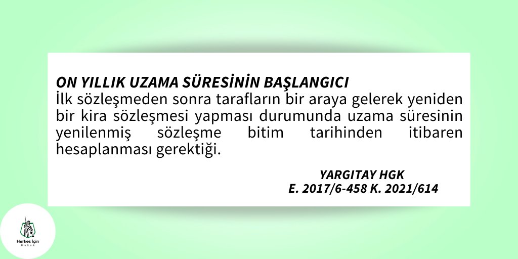 İlk sözleşmeden sonra tarafların bir araya gelerek yeniden bir kira sözleşmesi yapması durumunda uzama süresinin yenilenmiş sözleşme bitim tarihinden itibaren hesaplanması gerektiği.
#Kira #kiracı #tahliye