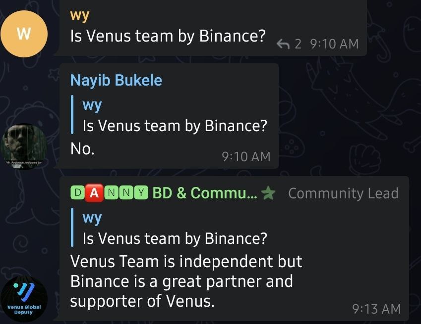 If anyone is wondering these guys lie through their teeth. $xvs is fully paid by binance. All developers and VIPs are paid directly through binance. Binance also owns most all #venusprotocol coins in the vault.