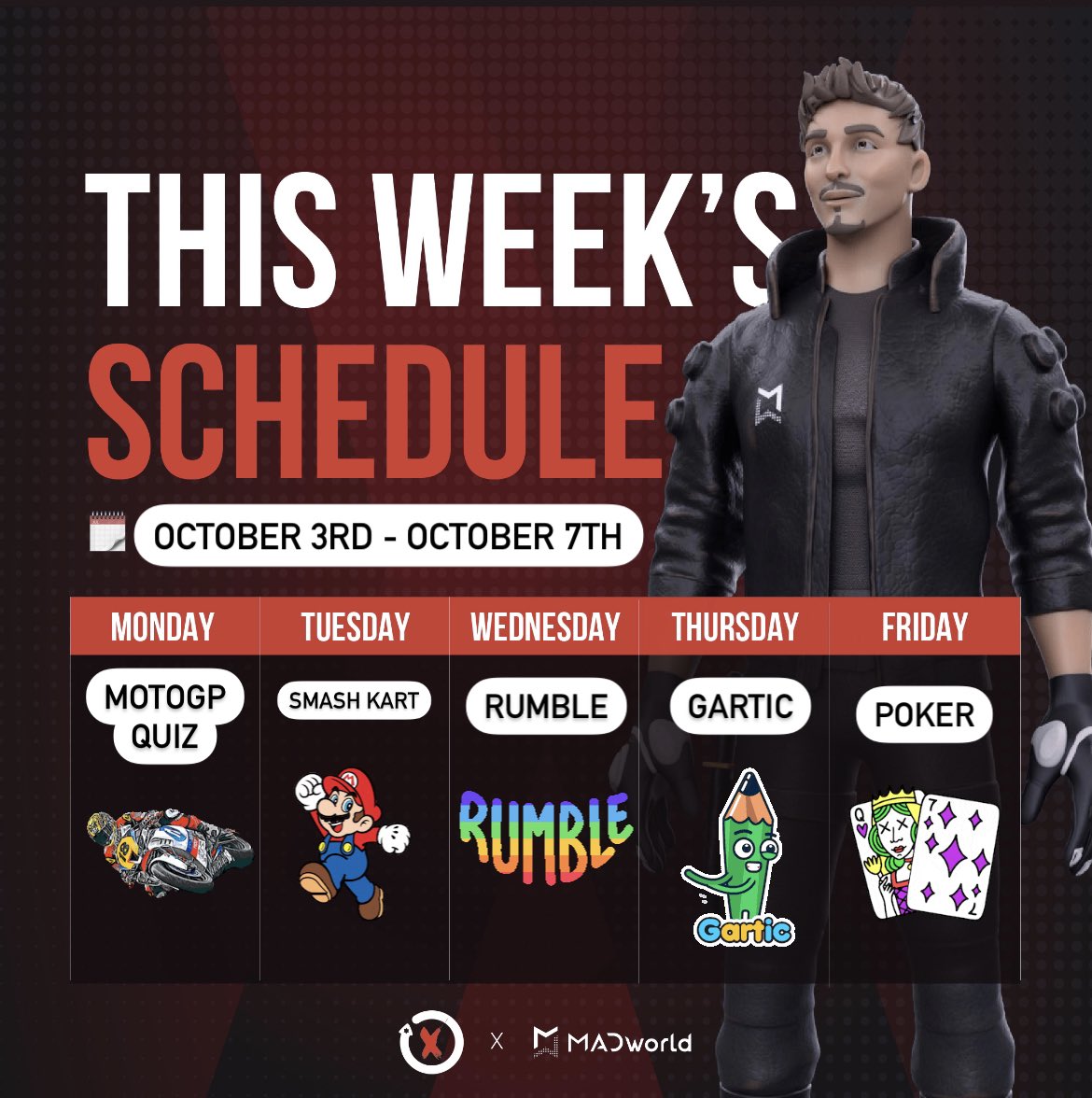 XFuera_Official's tweet photo. 🚨 As requested Poker is sticking around this week along with the other regulars! 

Excited to see some fresh new faces get down♠️♣️♦️♥️ https://t.co/DVABLQR8Ei