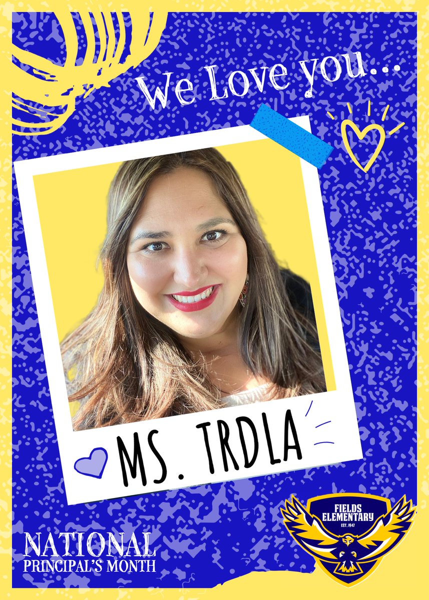 MrsTGonzalez's tweet photo. Wishing you the Best National Principal's Month Ever @MsTrdla ❤️Thank You for sharing your "Heart" with @FieldsFalcons Student's and Staff. We are Blessed to have you as our #SheHero #LeadsWithLOVE

A leader is one who knows the way, goes the way, and shows the way. —John Maxwell https://t.co/ErkvDCWan7