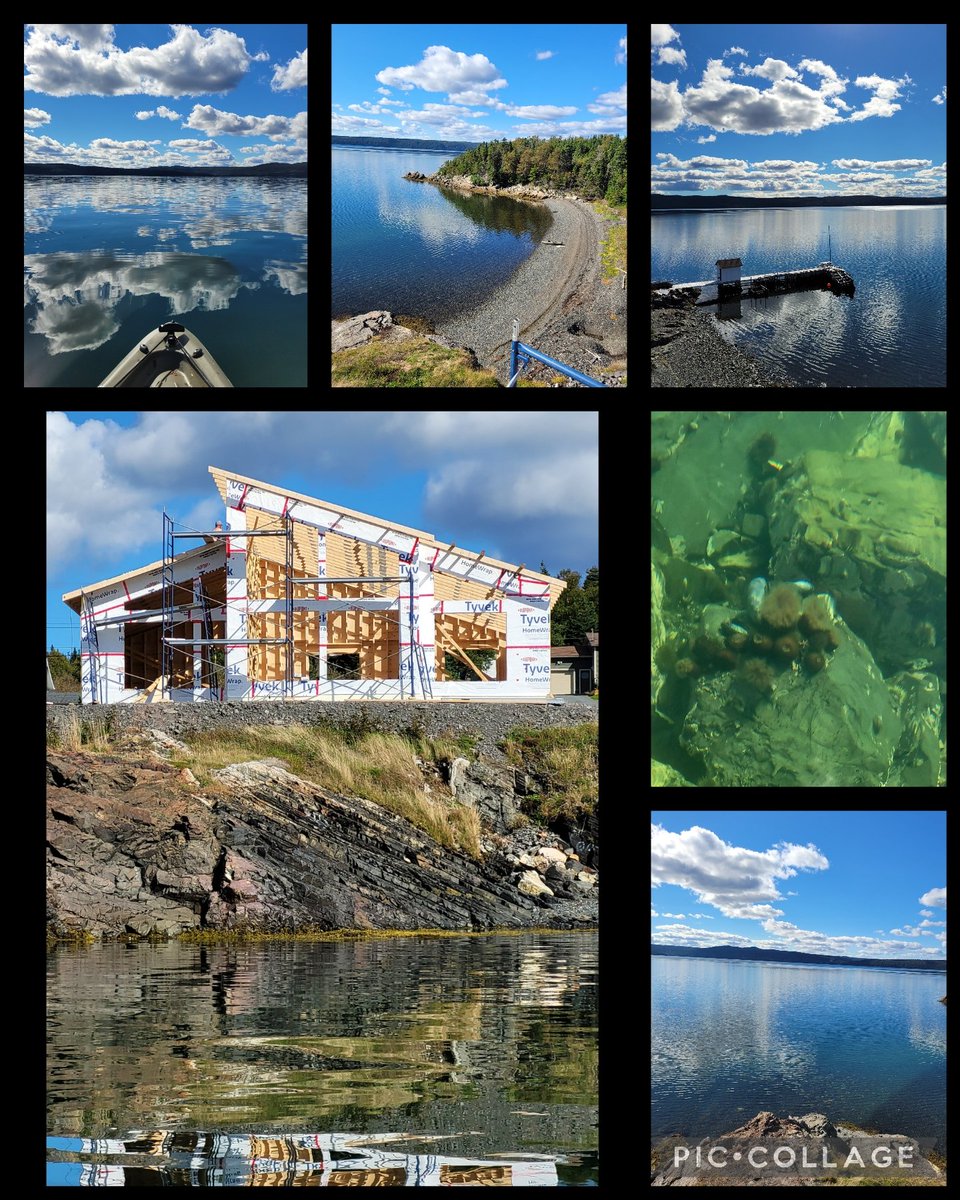 AmandaAdey2's tweet photo. It got up to 24 degrees on Friday and the wind completely dropped out! Had to take a break from building our house with the hubby and get out the kayak to enjoy it ❤️ What a day for the last day of Sept!! @EddieSheerr #shareyourweather #NLwx #randomisland  #kayaking https://t.co/ZQr5nQsC6Q