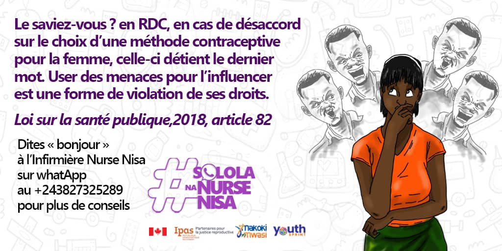 PalabaJocelyne's tweet photo. @IpasOrg #SololaNaNurseNisa @YouthSprint @giressekiyekika
@MelchieI
Soyez libre de décider sur votre corps faites vos propres choix sans être intimidé par l'environnement car votre corps c'est votre vie et votre sexualité c'est votre avenir. https://t.co/VEkqV589hF