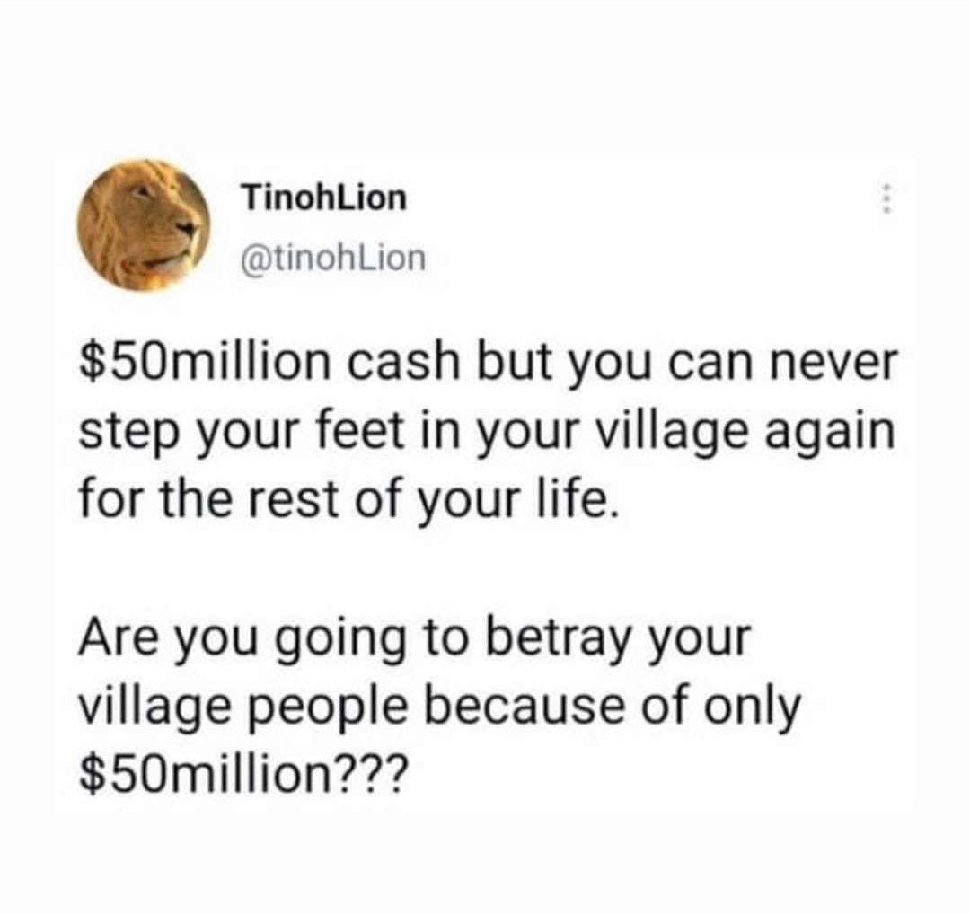 Naija_PR's tweet photo. Are you going to betray your village people???😭😭 https://t.co/WFo6lclQNJ