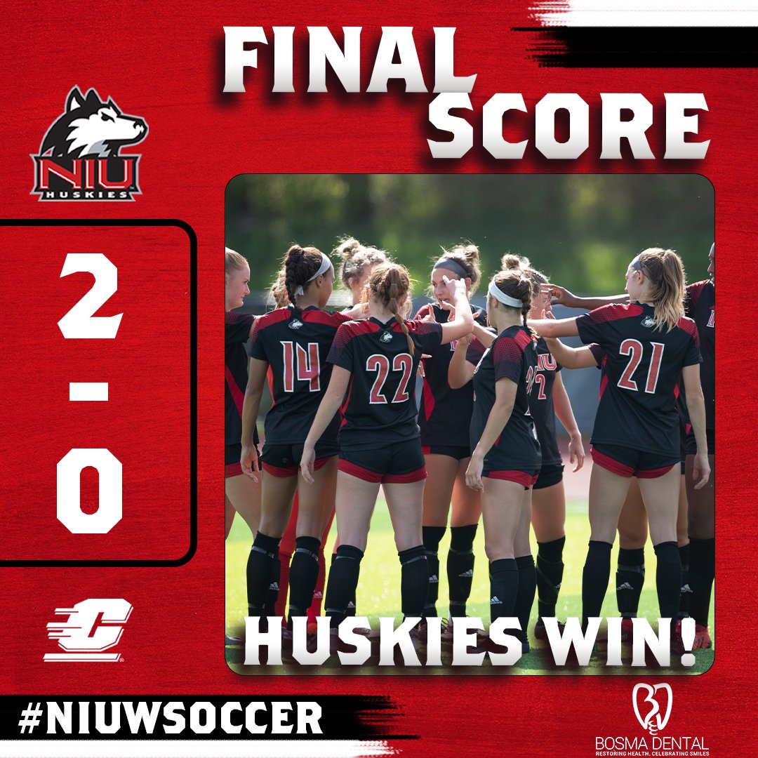 HUSKIESS WIN!! ❤️🖤
Huskies defeat the Chippewas with a 2-0 Victory. Making this the first Win at Home this season!

Next game is Thursday, October 6th at 3pm as the team travels to play the Ohio Bobcats!

#NIUWSoccer | #NewFoundations