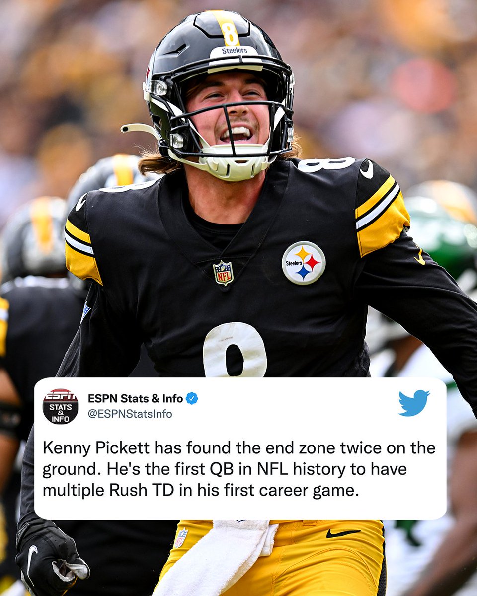 accnetwork's tweet photo. Kenny Pickett's debut 🤩 

@Pitt_FB | @steelers https://t.co/ALG4j7jPCR
