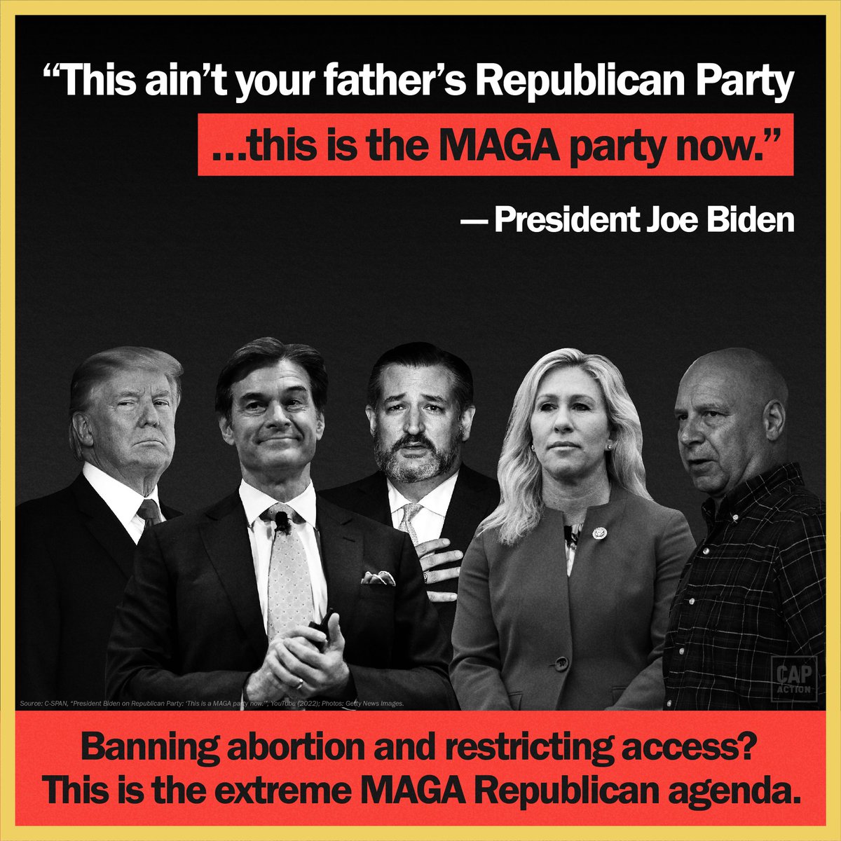 TonyHussein4's tweet photo. Every Republican is scared of Trump and HIS MAGA GQP Q-Anon Republican Party.

"This ain't your father's Republican Party... this is the MAGA Party now." - President Joe Biden.

🇺🇸 Thanks President Biden for speaking the TRUTH. https://t.co/twSO4tbCYi