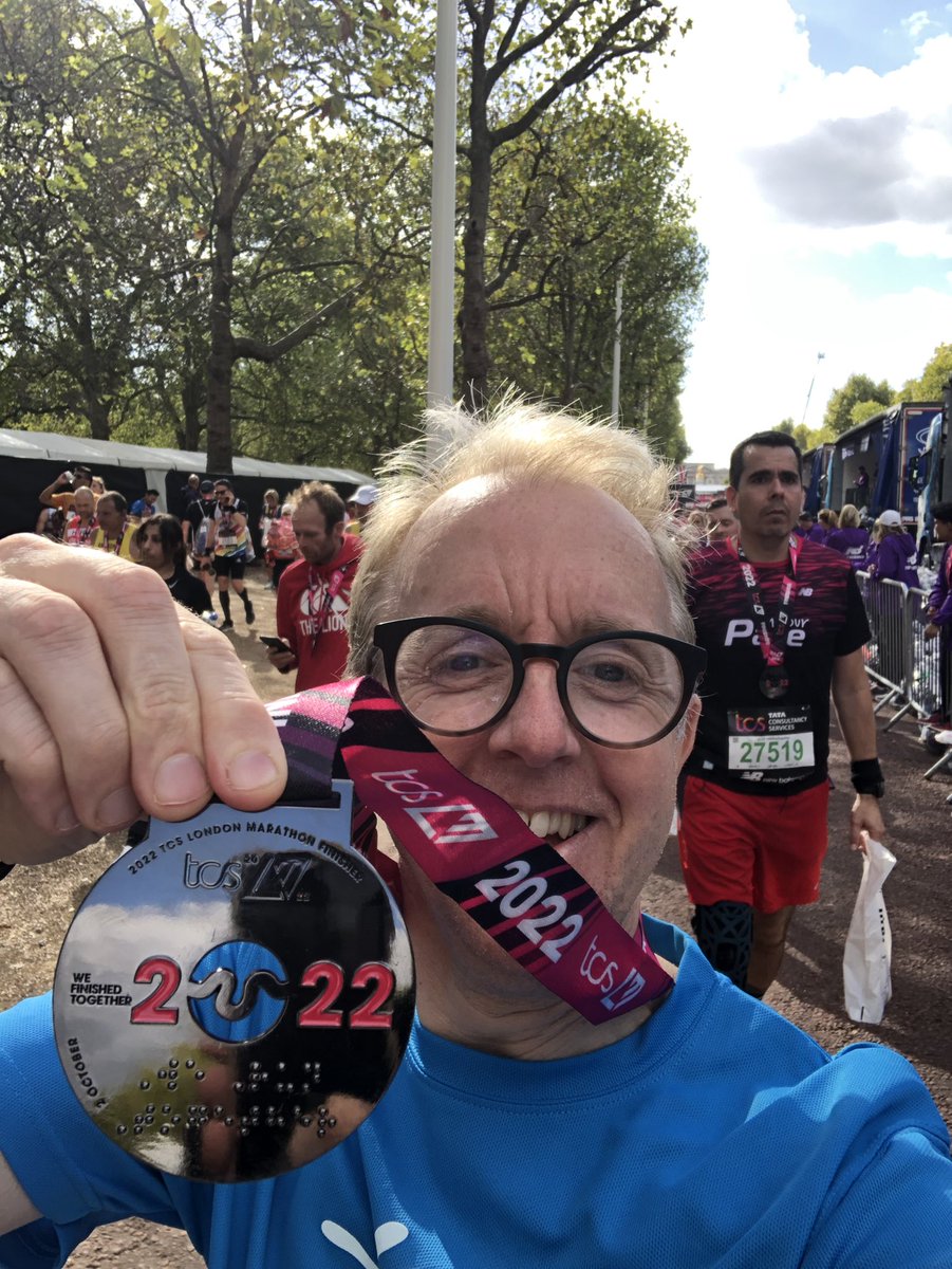 Finished. <a href="/ClaireHouse/">Claire House</a> <a href="/LondonMarathon/">TCS London Marathon</a> thanks for the support <a href="/cliveejones/">Clive Jones</a> <a href="/Kate99704720/">Kate</a>