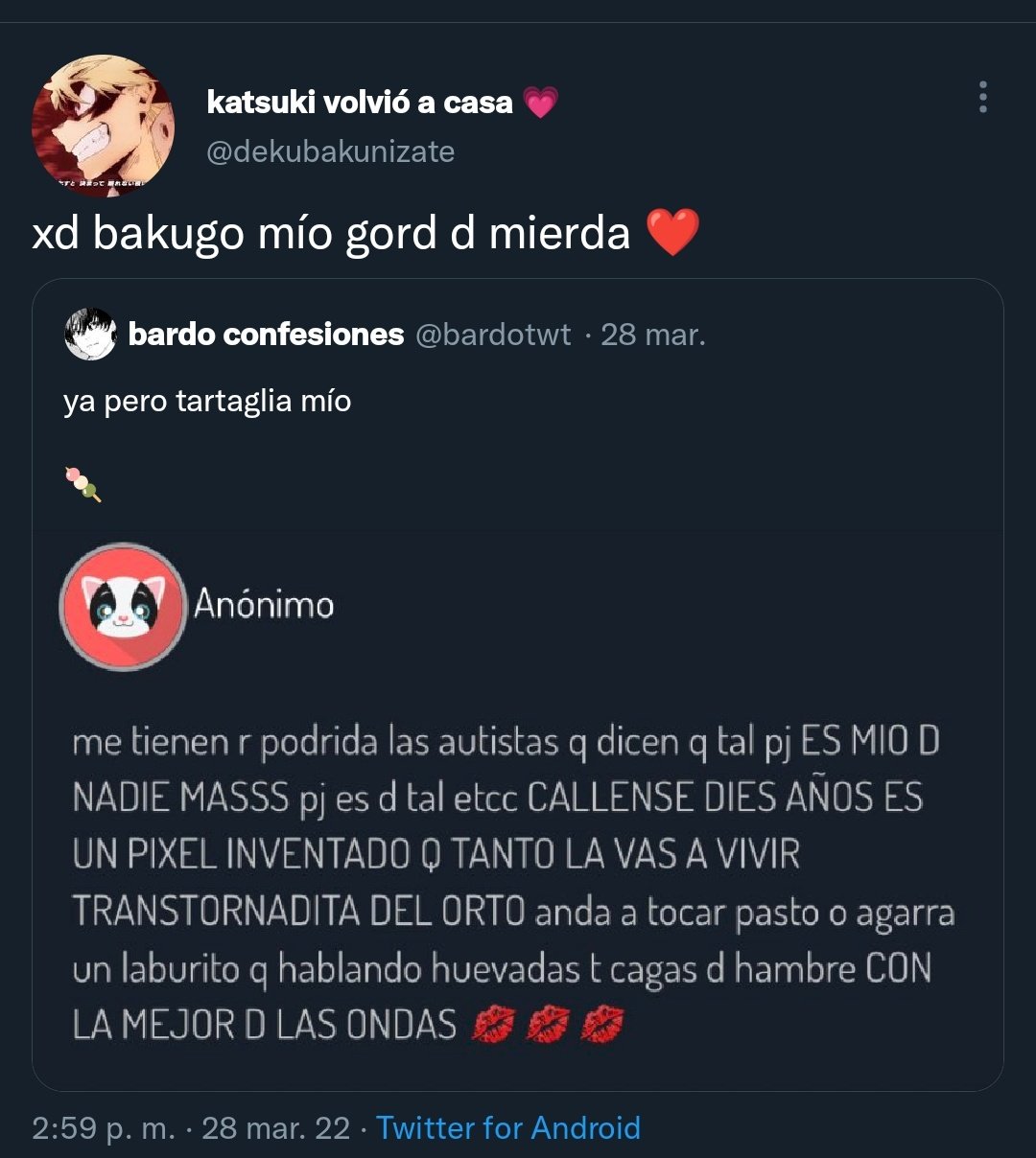 Expondre a alguien on Twitter: 