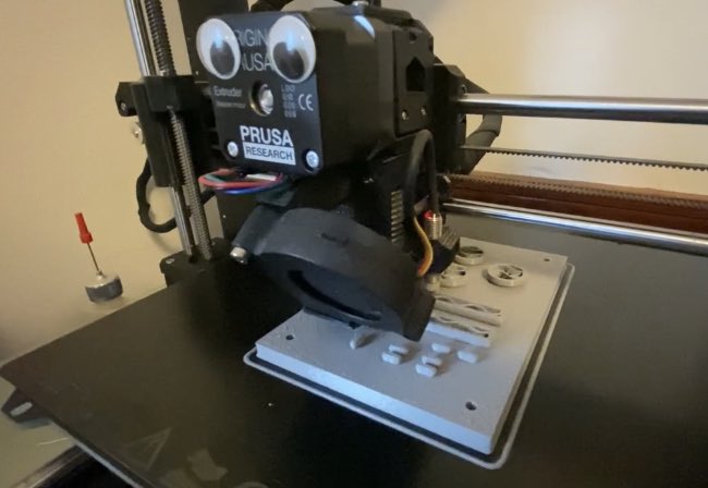 Current project requires some texture that feels like circuitry but needs to be recognizable as such from 12’ away. I designed these “circuit boards” with upscaled geometry in @adskfusion360, 3D printed them with PLA then finished in acrylics. #digitalmanufacturing #Pittsburgh