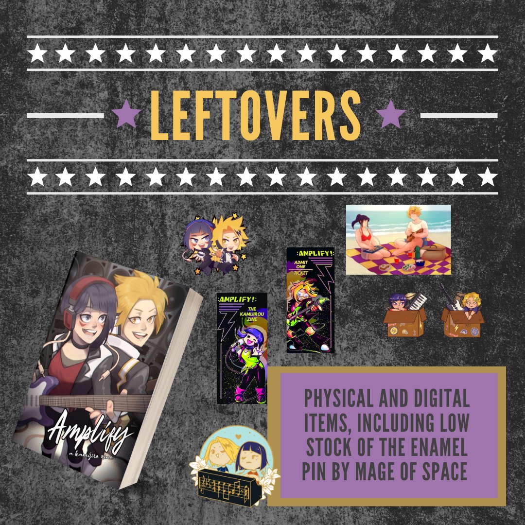 Heya #kamijirou we are so excited to announce our leftover sales!

Opening at midnight eastern standard (New York) time on October 14, grab any part of this project you missed out on the first time around!