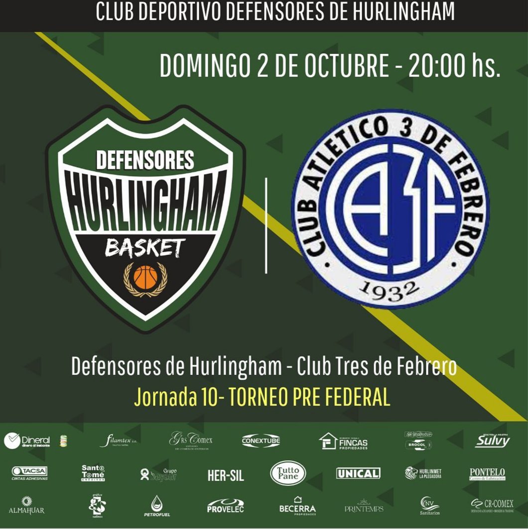 Gran victoria en un final para el infarto!!
<a href="/DefeHurlingham/">DefeHurlinghamBasket</a> 77
<a href="/ElTrede/">Club 3 de Febrero 🏀</a> 75
<a href="/LigaMetroOk/">Liga Metropolitana 2021</a> 
<a href="/FEBAMBAok/">FEBAMBA</a>