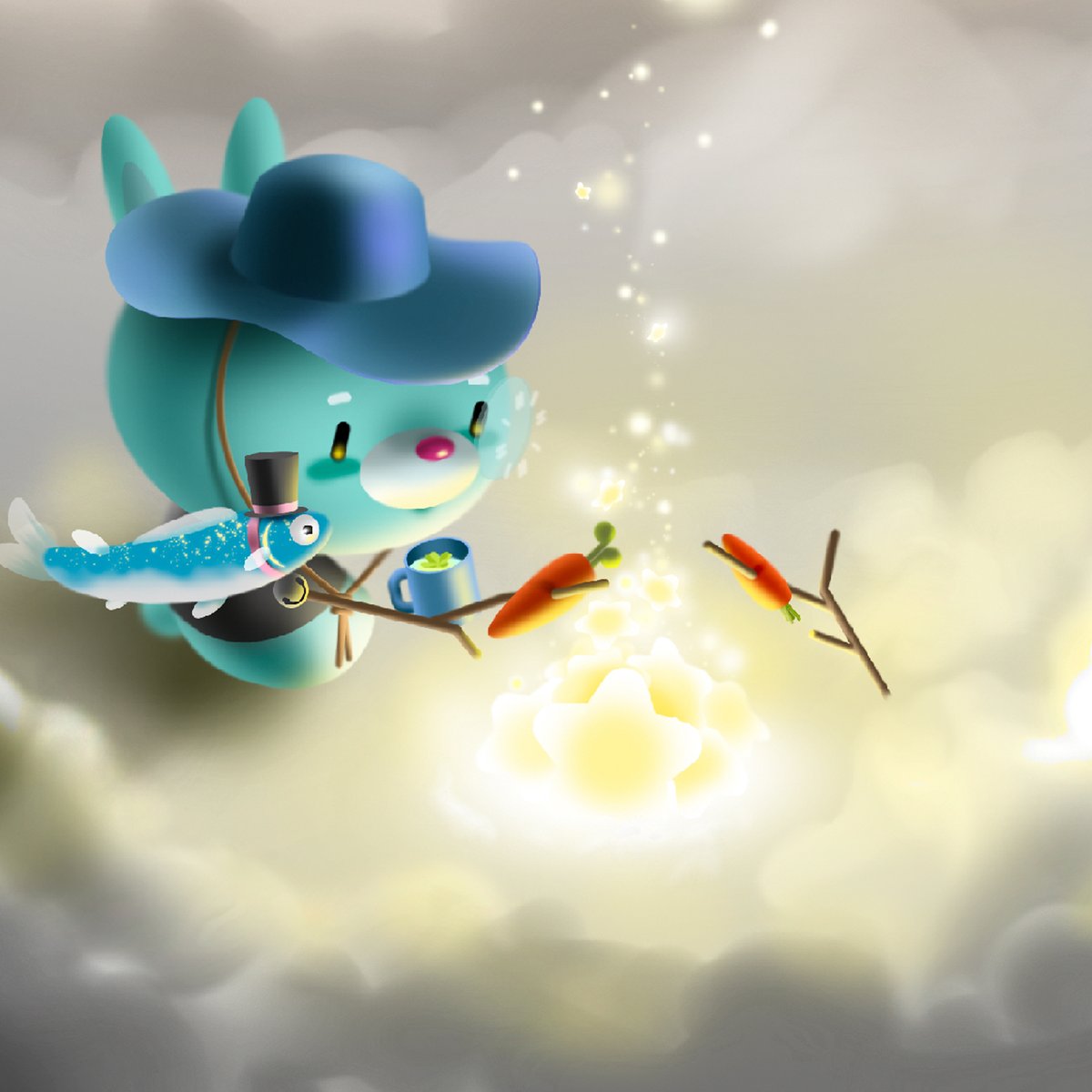 ✨🐰Mebbit participated in Lenovo's 'The World We Imagine Digital Art Contest'.✨
This work is camping on clouds.☁️
Mebbit wishes for good luck in finding happiness.🍀

#nft #rhythmicalNFT #nftartist #mebbit #character #nftart #illustation #theWorldWeImagine #Lenovo #contest