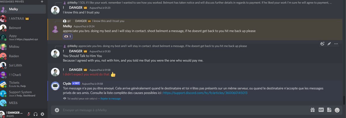 TrenchedSOL's tweet photo. @SlimeGoonsNFT is a rug. The founder banned a community manager and a collab manager he didn't pay. He's claiming he paid people but just send proof 1/2 https://t.co/gOFExyfqMa