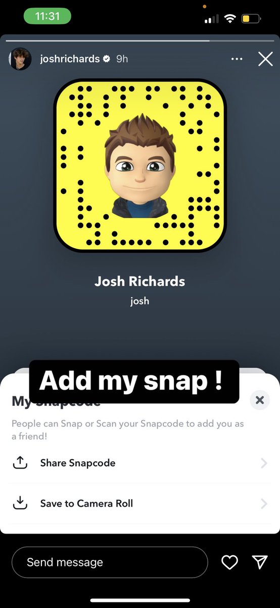 UrMumsUsername's tweet photo. dreams looking like Josh Richards bitmoji💀 https://t.co/UF7qwCwN5V