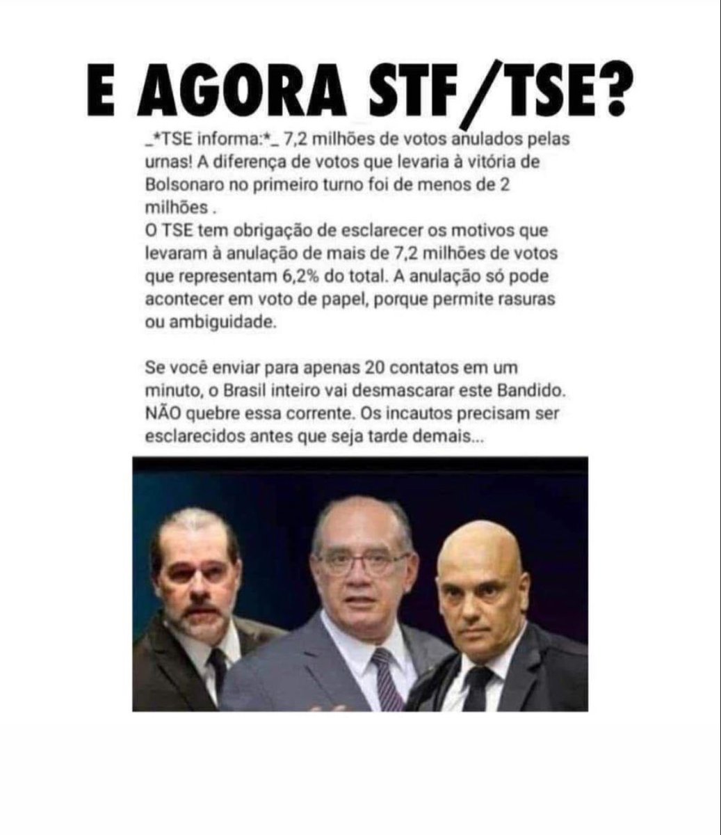 Jr_Pellegrini's tweet photo. E agora STF / TSE???? https://t.co/CEX7si1sU9