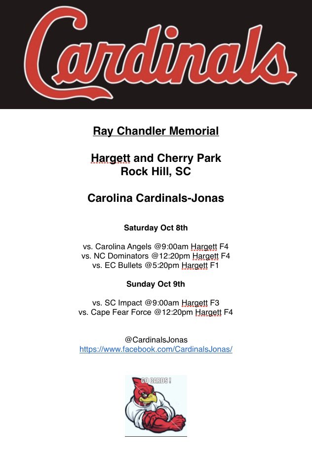 Carolina Cardinals Chandler / Coach Jonas tweet media