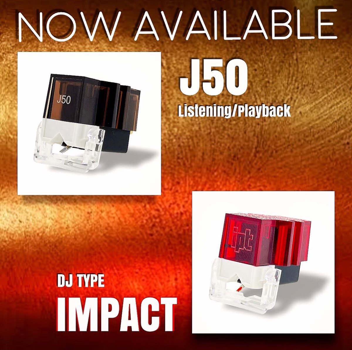 JICO_INT's tweet photo. JICO CUSTOM SHOP
J50 & IMPACT MM CARTRIDGE
NOW AVAILABLE!
Feel the rich thickness of BASS from a record groove & experience the
astonishing powerful "PUNCH" to the lowend w/ these 2 new cartridges.
https://t.co/yEjnPR2UK9
https://t.co/vnGgha7GRh
#jico #J50 #JICOIMPACT #records https://t.co/EC7cmiITBb