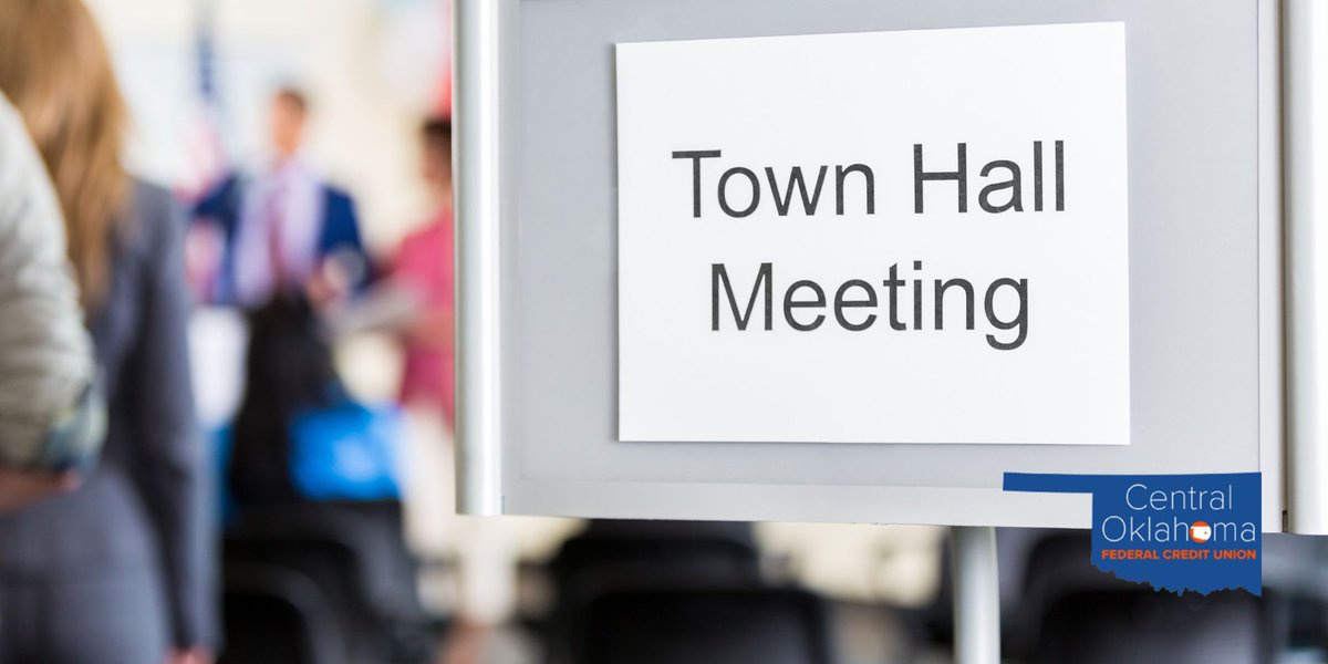Please join us at one of our Town Hall events tomorrow!

➡️Chandler branch at 5:30PM
➡️Davenport Senior Citizen Center at 7PM

We’ll discuss plans to merge with <a href="/TrueSkyCU/">True Sky Federal Credit Union</a> &amp; how we will continue to serve members throughout central OK. #TogetherWeGrow