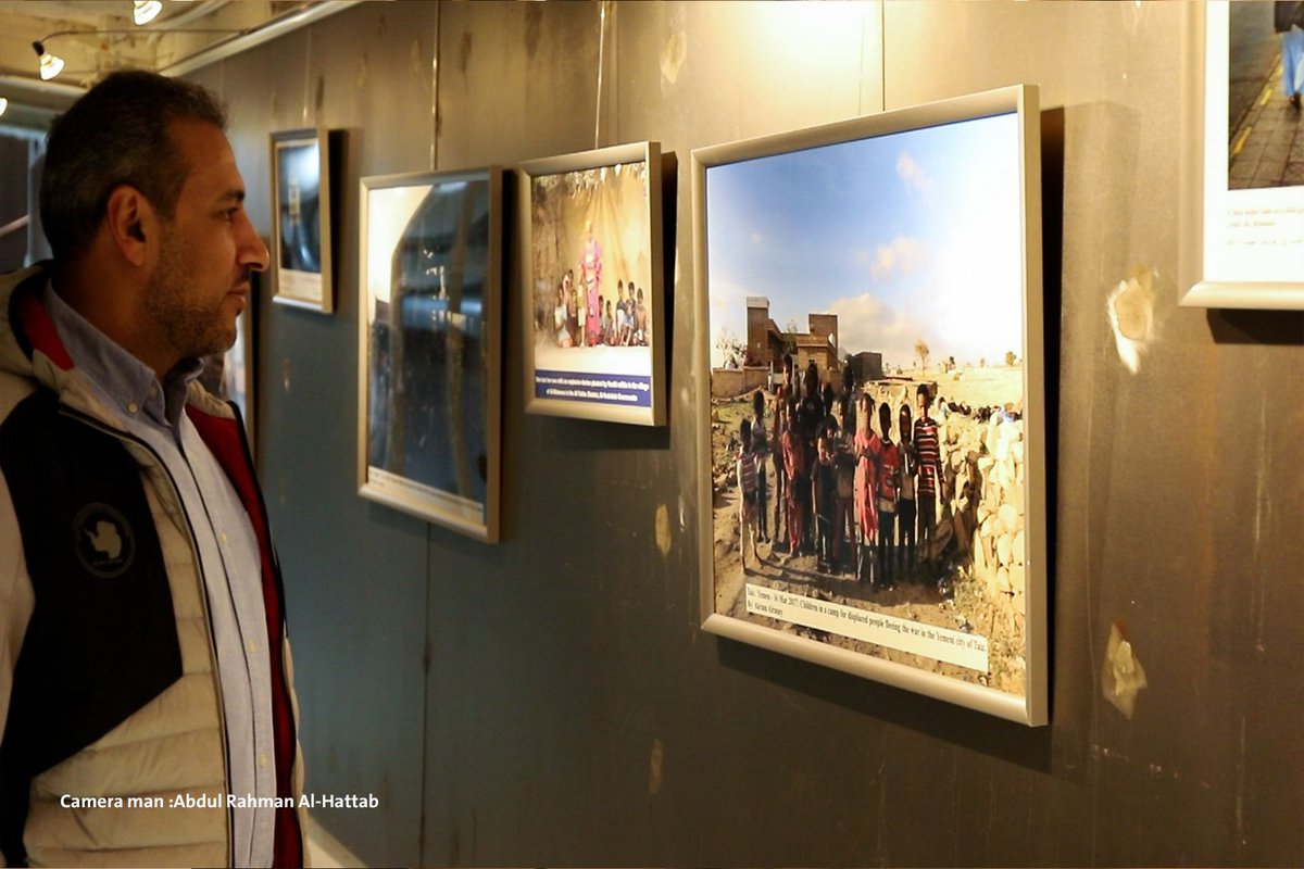 Mayyun_Ar's tweet photo. Mayyun @Mayyun_Ar and Peace for Children organized yesterday evening a photo exhibition in  Swedish city of Gothenburg that tells part of the suffering of the victims of war in Yemen, which resulted in displacement, recruitment of children and mine-infested areas
#YemenCantWait https://t.co/duYqS2BxmZ