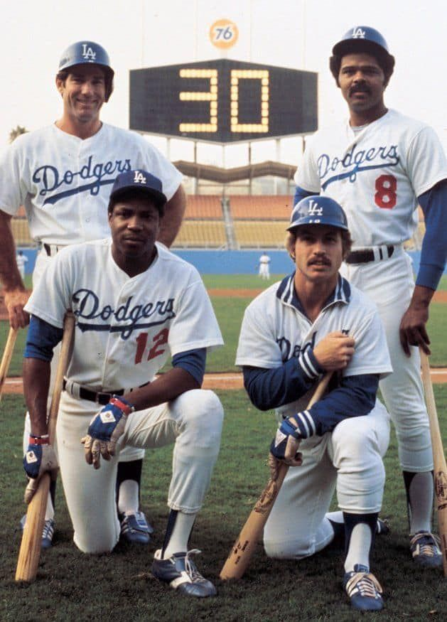 TrueBlueDoyers's tweet photo. #OTD in 1977: On the final day of the regular season, Dusty Baker hits his 30th home run — against J.R. Richard — making the Dodgers the first team to have four players with 30 or more HRs. The others are Steve Garvey (33), Reggie Smith (32) and Ron Cey (30). https://t.co/bF3B30tMNw