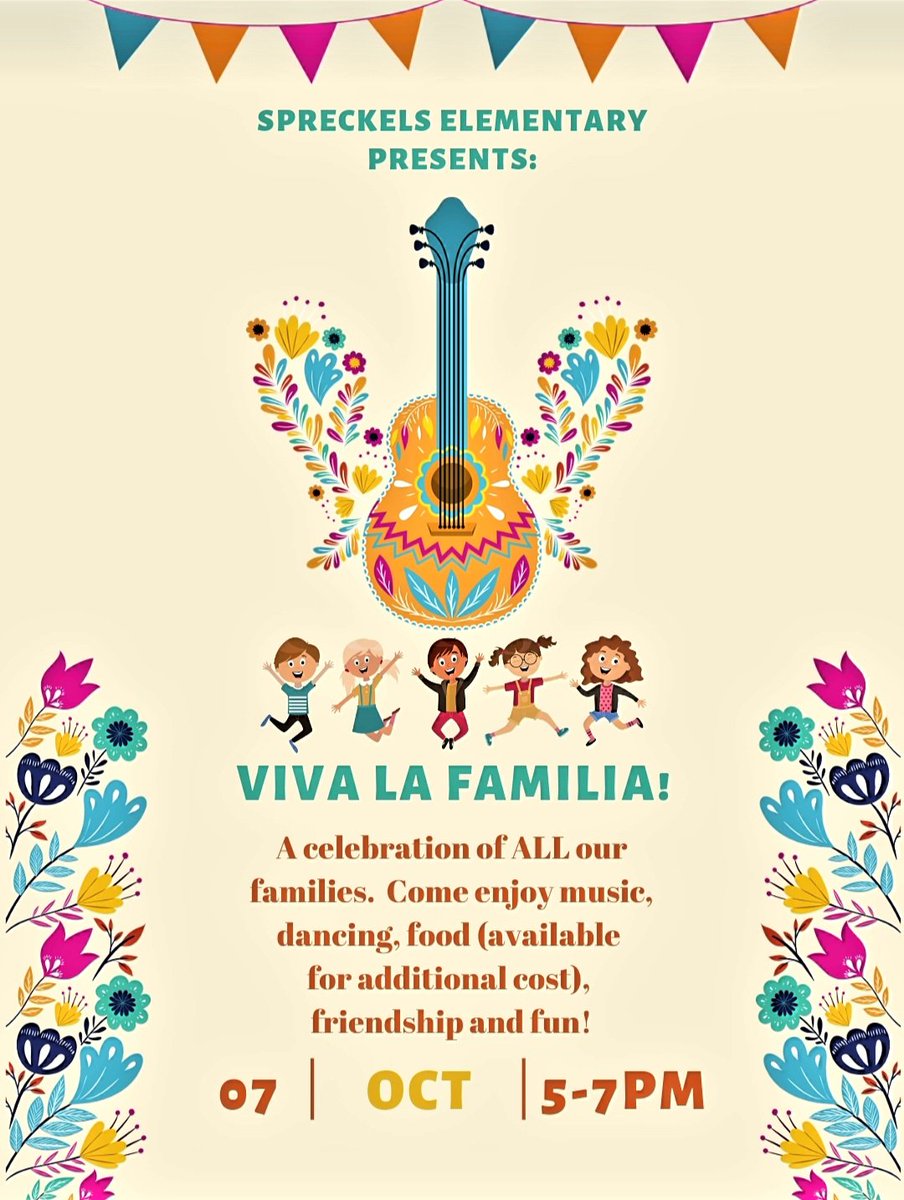 Are you ready to party??? We can't wait to see our community come out on Friday night for Viva La Famila! Mariachi, dancing, food trucks and more! <a href="/sdschools/">San Diego Unified</a>
