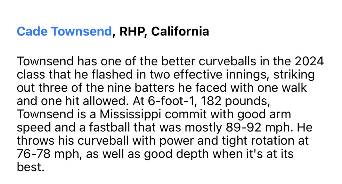 GIANTSYALOBUSHA's tweet photo. BPA 2024 Cade Townsend  ⁦@BPAtravelball⁩ ⁦@OleMissBSB⁩ https://t.co/yf2qFWfRDg