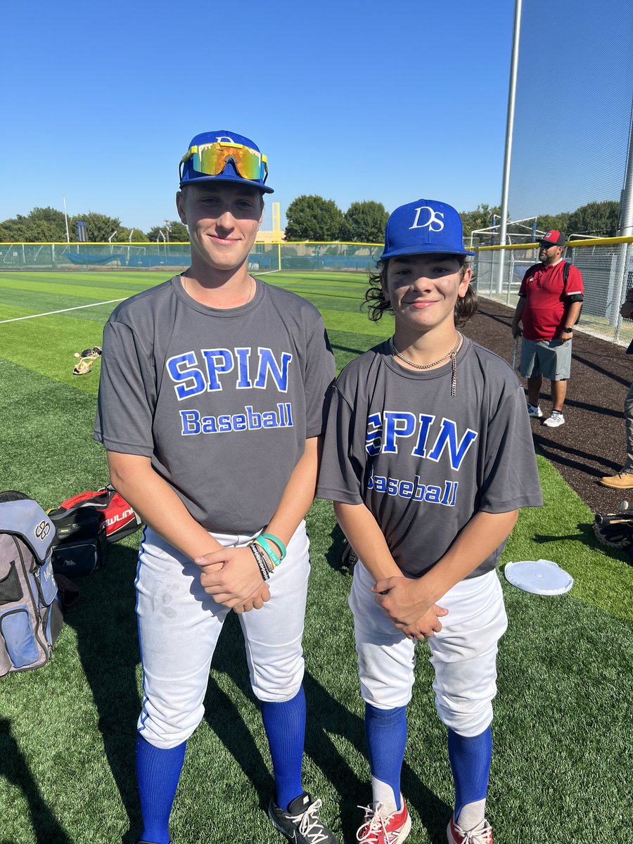 dspinbaseball's tweet photo. Spin Whitehurst wins 14-13
Carson Hess and Cruz Combs are the players of the game 🔥 
Carson- 2-3 2RBIs
Cruz- closer on mound and 3RBIs at the plate https://t.co/EiE4M9mpCC
