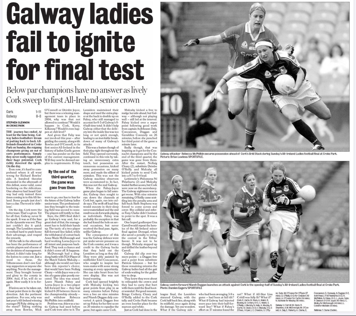 Cork Hurling History 🔴⚪️ on Twitter "On this day in 2005 CorkLGFA won
