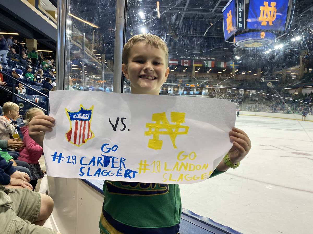 kellyc9344's tweet image. @NDHockey @slaggs_9 @CarterSlaggert Let’s Go Irish! And future Irish! #GoIrish #irishvision #574