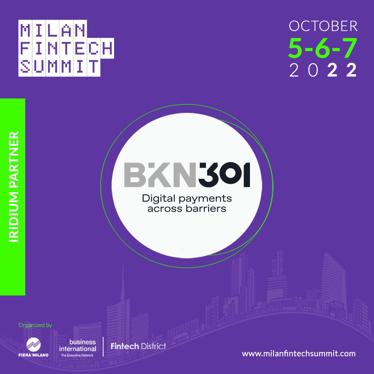 MilanSummit's tweet photo. 🌎 Welcome into a world without financial barriers!
We are excited to have @bkn301 as #sponsor of the #MilanFintechSummit.
Come meet them! The event is about to get started, get your pass now 👉https://t.co/nPUrwJFoKy
#MFS #MFS22 https://t.co/ugOXM9n78R